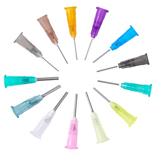 不锈钢卡口点胶针头工业注胶平头针嘴打胶点胶机塑钢胶水平口针管