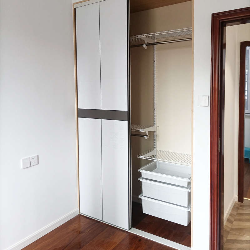 全屋定制衣柜现代简约家用卧室开放式整体简易金属衣帽间柜子组合