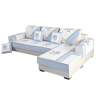 全棉沙发垫布艺简约现代四季通用防滑纯棉坐垫欧式沙发套巾罩全盖