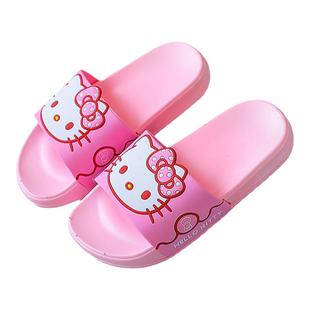 HELLOKITTY新款亲子儿童拖鞋防滑居家可爱卡通粉色家用女童沙难鞋