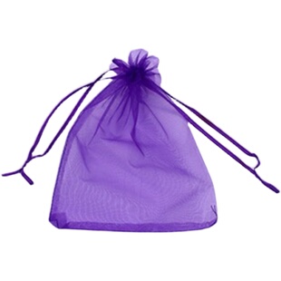 纯素色珍珠纱袋束口袋试用装包装袋礼品袋网纱袋抽绳纱网袋糖果袋