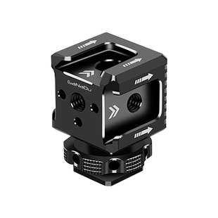 GaNaDu金属三头热靴支架拓展底座单反相机冷靴口外接一拖三补光灯麦克风监视器快拆摄影云台扩展配件转换底座