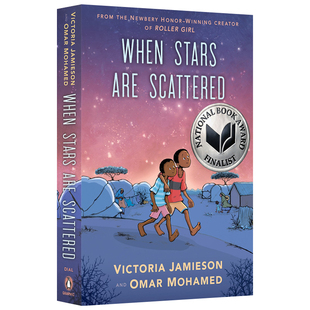 英文原版 When Stars Are Scattered当星星散落时 全彩漫画书中小学生英文课外读物 真实难民事件改编儿童图画小说 美国国家图书奖