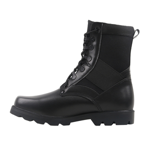 经典黑色男靴训练靴户外防水防滑耐磨保安作训靴男女款劳保工装靴