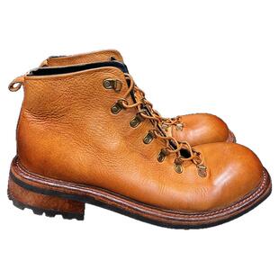 之光山脉户外登山靴男款真皮休闲工装头层牛皮鞋中帮大黄马丁短靴