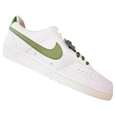 耐克/NIKE男女系带板鞋白绿色