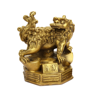 铜四神兽摆件 铜青龙白虎朱雀玄武 铜四方神摆件一套家居工艺礼品