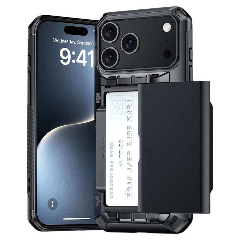 日韩男士手机壳适用iphone16promax苹果15pro插卡高端14plus简约商务黑i13p防滑防摔八达通公交卡17air保护套