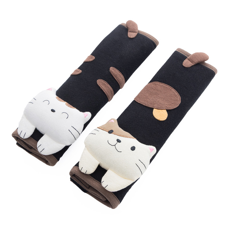 可爱斑纹猫安全带护肩套汽车饰品