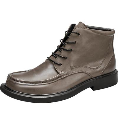 男士休闲高帮皮鞋2025秋冬中帮真皮短靴时尚商务马丁靴男系带靴子