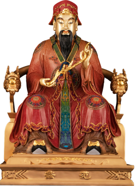 铜铸石影范蠡财神爷神像家用供奉