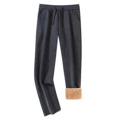 羊羔绒东北冬季特厚抗寒休闲男裤