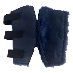 羊皮毛一体护膝关节保暖防寒内外防风防滑可调节裹腿膝盖长绒护腿