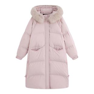 300斤特大码长款羽绒服女冬季200胖mm加肥宽松大被抗寒东北厚外套