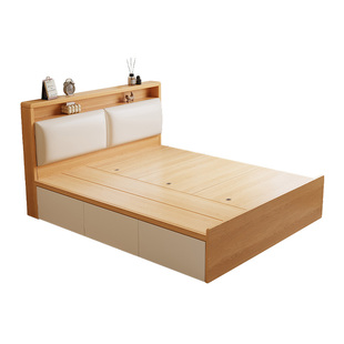 实木榻榻米床1米8双人床卧室定制储物床柜一体组合床小户型儿童床