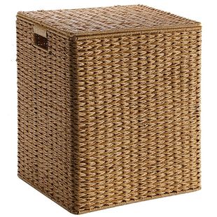 北欧轻奢风浴室脏衣服收纳筐大号 仿藤编卧室换洗衣物收纳箱有盖