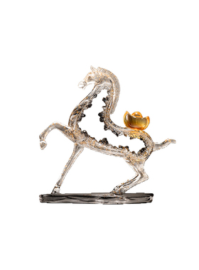 马上有钱摆件招财马装饰品高级感