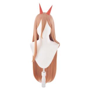 SUNCOS 电锯人 链锯人 帕瓦 大力 COS假发90cm杏仁粉长发可配头饰