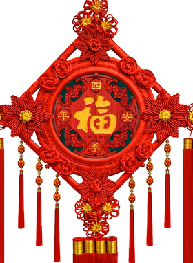 中缘结桃木中国结整木雕刻