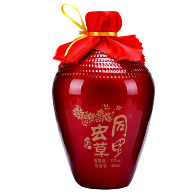 同里红虫草红瓶黄酒12度480ml