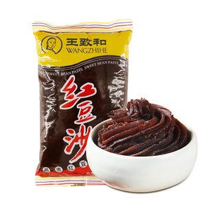 王致和红豆沙馅500g早餐包包子汤圆甜点月饼中式点心烘焙馅料家用
