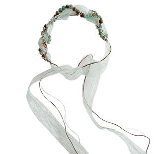 波西米亚风复古编织发带女民族风编发发箍腰链多功能腰带项链配饰