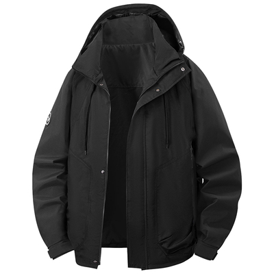 冲锋外套男士新款开衫连帽夹克