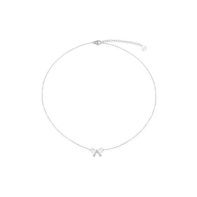 合金合金十字链女蝴蝶结项链