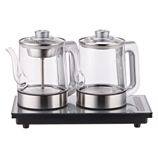 先科烟灰玻璃全自动双上水烧水壶抽水一体泡茶专用玻璃保温电茶炉