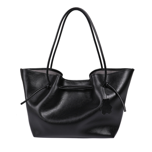 高级感复古绑带托特包女2025秋冬大容量PU皮质单肩包时尚手提包包