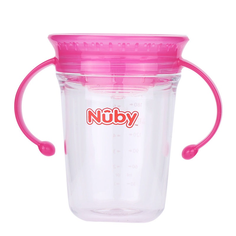 NUBY努比魔术杯宝宝学饮杯刻度婴儿童喝奶嘬口吸水杯防呛嘬饮水杯