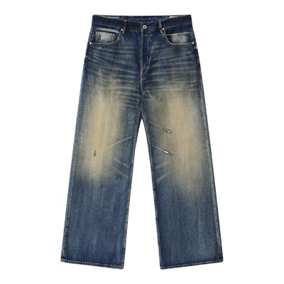 A家2021M同款潮流水洗宽松牛仔裤