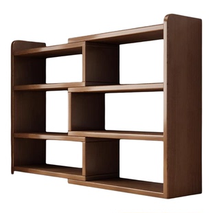 实木芯书架桌面置物架卧室办公室桌上小型多层架儿童书桌收纳书柜