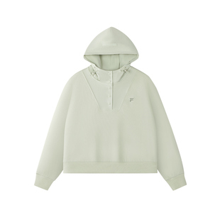 【田曦薇同款】FILA FUSION斐乐潮牌连帽卫衣26冬新款女宽松上衣