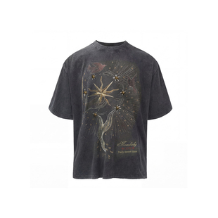 OKME短袖夏季新款美式复古字母印花短袖T恤上衣