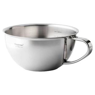 18-10不锈钢燕麦早餐杯打蛋杯热奶杯大肚杯带把手碗带刻度泡面碗