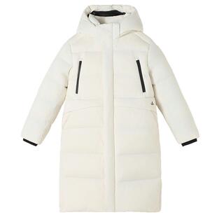 Navigare意大利小帆船儿童鹅绒服2025秋冬女童中性长款米白羽绒服