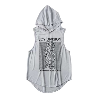 joy division快乐分裂后朋克连帽运动速干排汗坎肩背心跑步