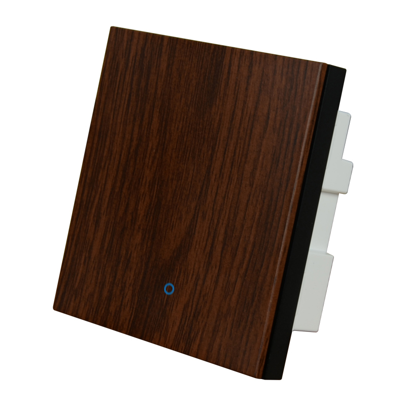 已接入米家APP智能复古开关面板木纹支持语音双控制全屋零火mesh2