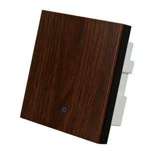 已接入米家APP智能复古开关面板木纹支持语音双控制全屋零火mesh2