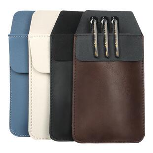 杰利护士插笔套白大褂口袋保护套皮质护士用兜医生专用笔袋口袋笔放加厚多功能固定防漏墨插笔医用袋定制logo