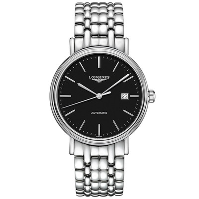 浪琴官方时尚系列男士机械表黑色