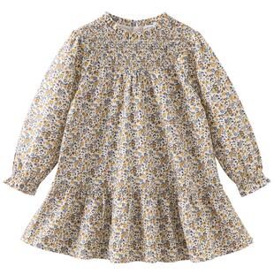 戴维贝拉女童碎花裙儿童连衣裙2026春季新款大童印花纯棉裙子童装