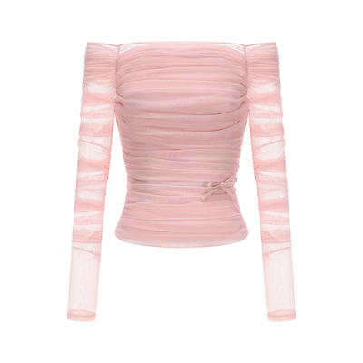 NanaJacqueline抽褶上衣飘纱半裙