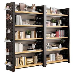 书架儿童收纳架落地靠墙一体置物架客厅书柜多层靠墙铁艺储物架子