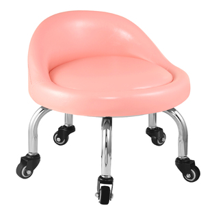 带轮小凳子滑轮凳子矮凳儿童学步凳美甲修脚凳移动靠背凳沙发皮凳