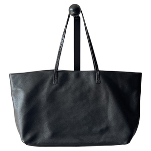 极简row风新款女包黑色羊皮托特包大容量通勤包单肩手提包购物袋