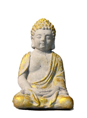 鎏金精品佛像紫砂小如来生态缸