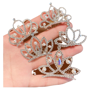 艾莎公主皇冠头饰女孩高端发箍儿童发饰宝宝生日王冠发夹女童插梳