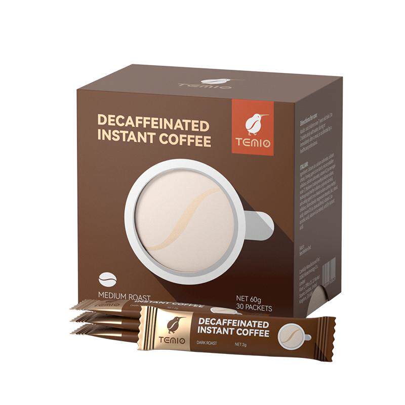 进口脱因咖啡孕妇哺乳期可喝0蔗糖0脂低因冻干速溶美式黑咖temio